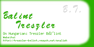 balint treszler business card